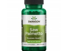 Saw Palmetto 540mg 100 Capsule, Swanson, Prostata tratament